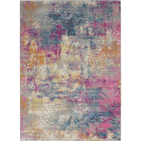 Palacedesigns 4 x 6 ft. Ivory & Multi Color Abstract Area Rug PA3648357